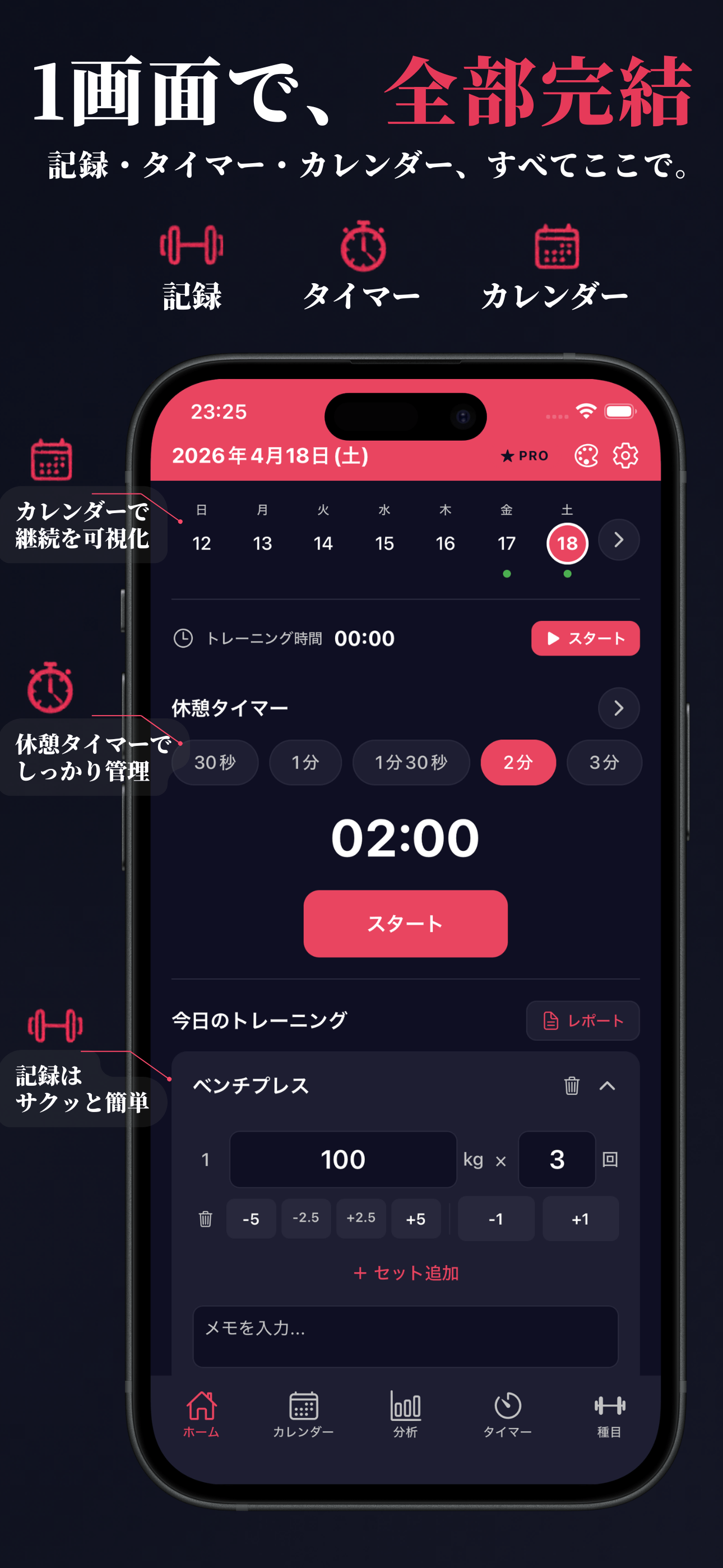 1画面で全部完結