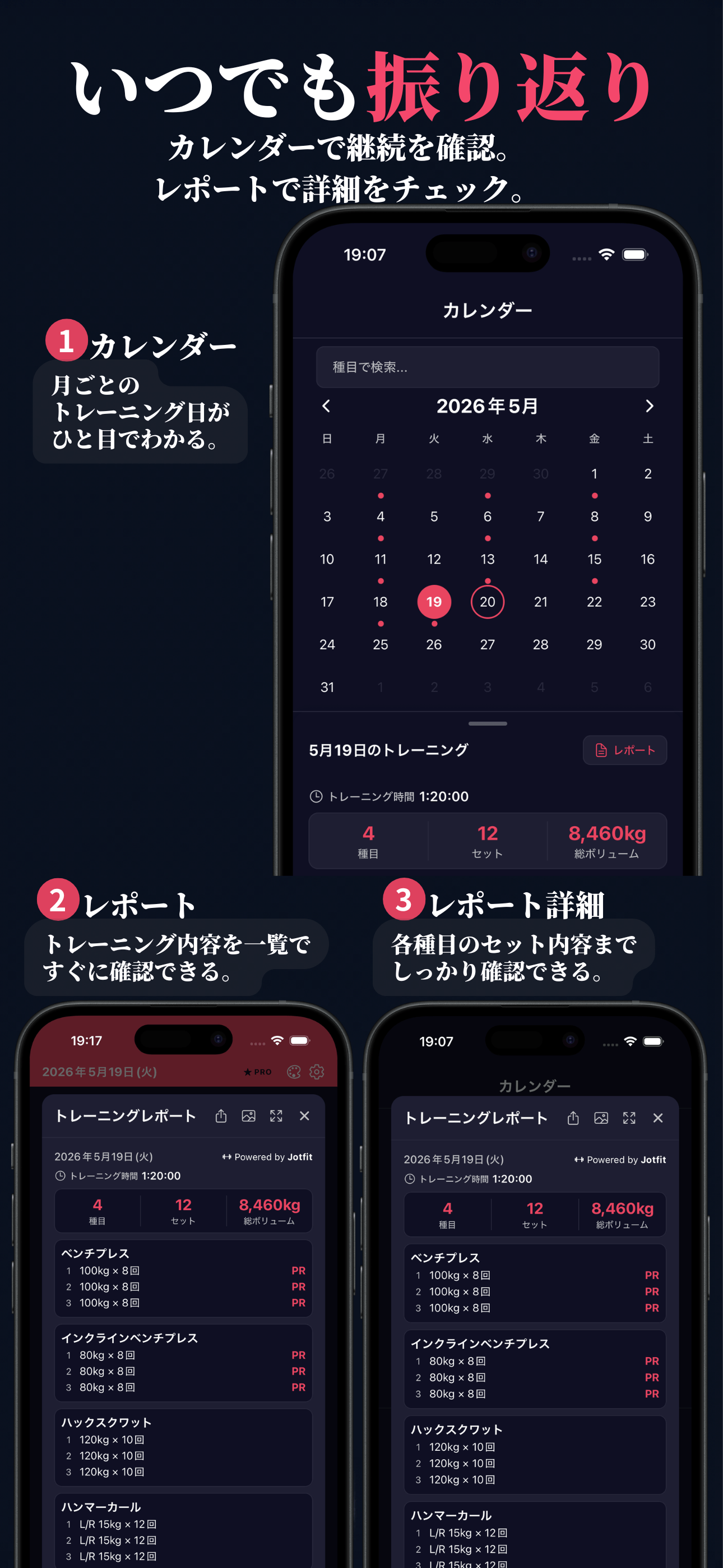 カレンダーで振り返り